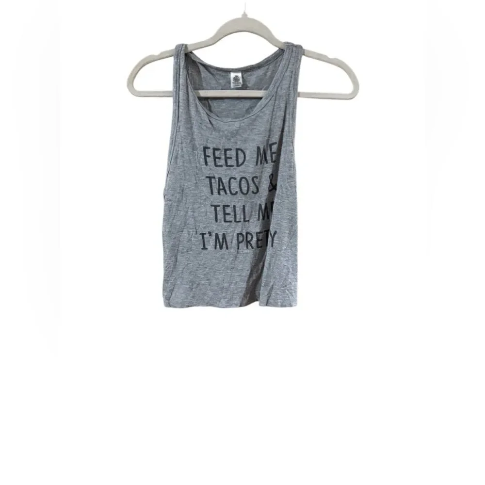 Body Rags Gray Graphic Tank Size Small - Picture 2 of 7
